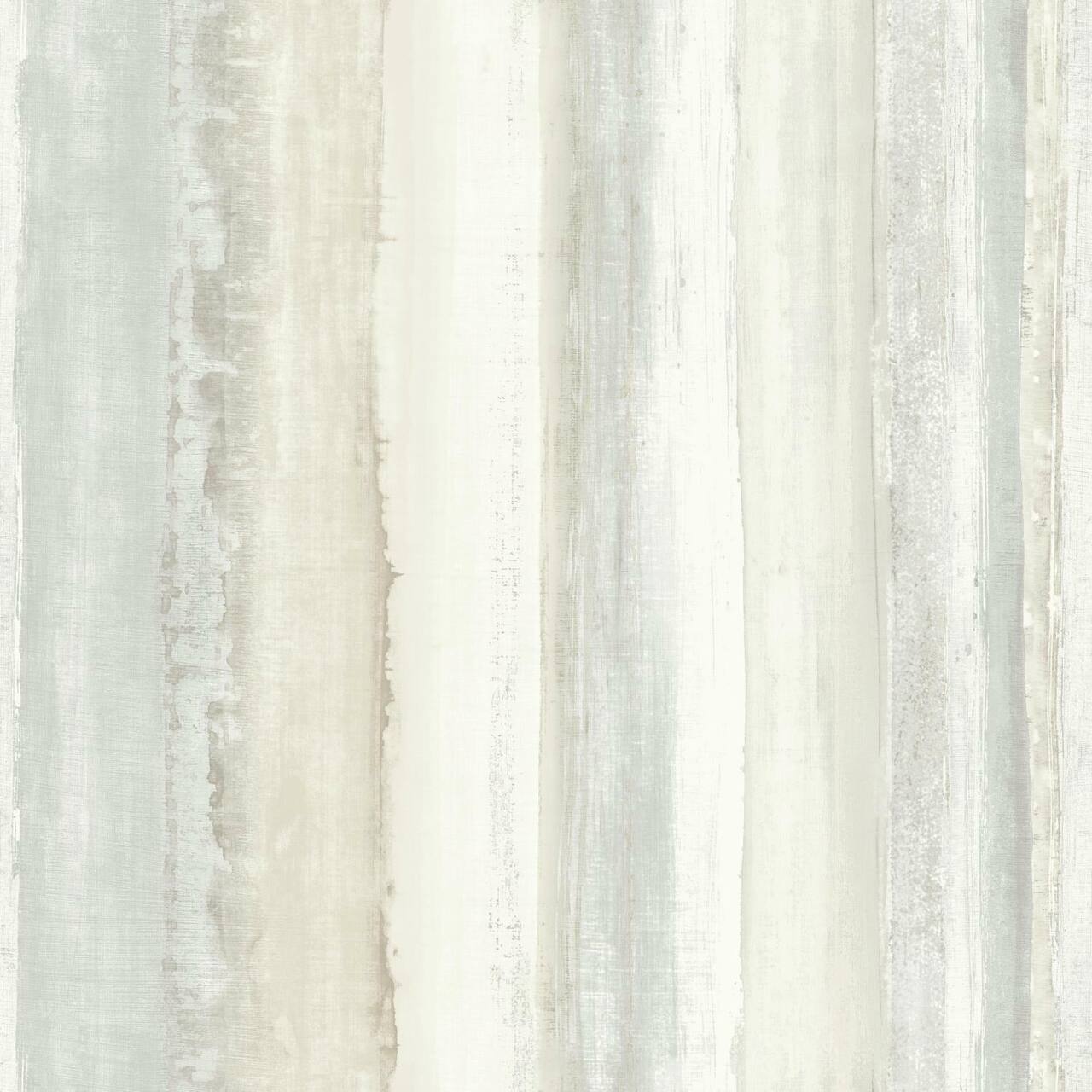 RoomMates Tan Watercolor Stripe Peel & Stick Wallpaper
